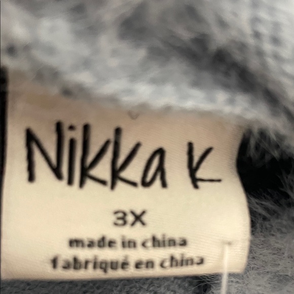 NWT Nikka K Blue Sweater Hoodie with 'PARIS' Text Plus Size 3X - Picture 11 of 13